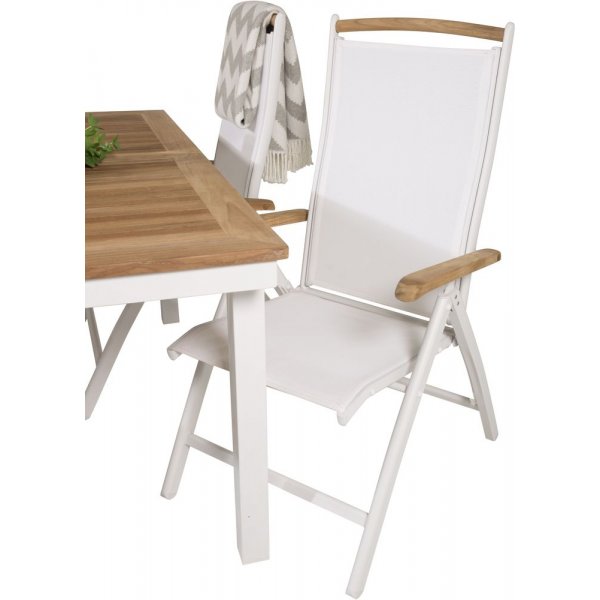 Dotorp Matgrupp (160x90) - Vit/Natur - 4 Stolar