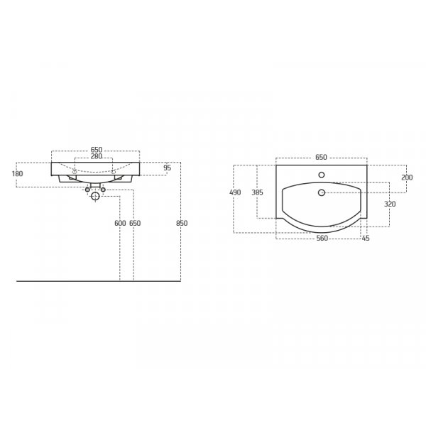Senso Badrumsmöbler 65 cm - paket Senso Badrumsmöbler 65 cm - paket