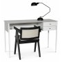 Flash skrivbord 120x50 cm - Vit / M�ssing