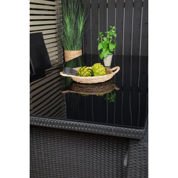 Jrnsta Matgrupp (200x100) - Svart - 6 Stolar