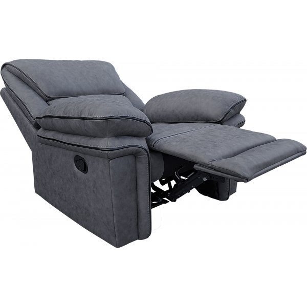 Reclinerf�t�lj gr� (Mikrofiber) - Riverdale