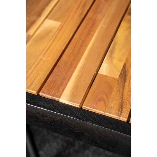 Balsj Matgrupp (205x90) - Svart/Natur - 6 Stolar