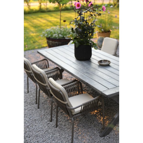 Oxford - Gartenmöbelgruppe 220 cm Grau/Beige + Textilimprägnierung für Outdoormöbel Oxford - Gartenmöbelgruppe 220 cm Grau/Beige + Textilimprägnierung für Outdoormöbel