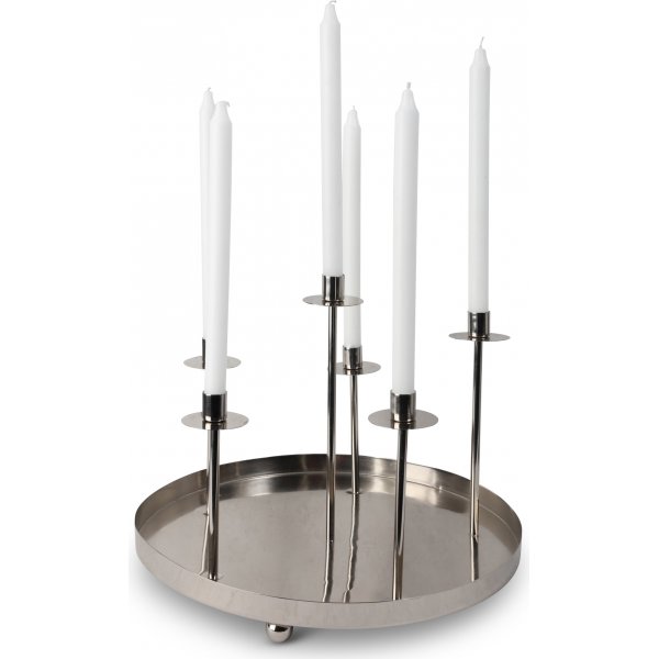Ljusstake Myra f�r 6 st ljus - Krom