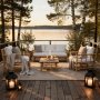 Loungegrupp Natur med Vita dynor och bord - Backyard