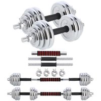 Hantelset med kromade vikter - 30 kg Hantelset med kromade vikter - 30 kg