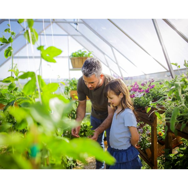 Canopia Balance Polycarbonat Drivhus 14,3 m² - Sølv Canopia Balance Polycarbonat Drivhus 14,3 m² - Sølv