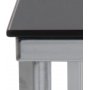 Cross sidobord 50 cm - Krom/svart