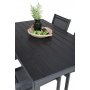 Ervalla Matgrupp (150x90) - Svart - 4 Stolar