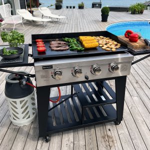 Gasoldrivet stekbord 16 kW | 4 rostfria brännare | Lockhart Gasoldrivet stekbord 16 kW | 4 rostfria brännare | Lockhart