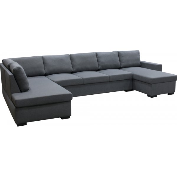 U-soffa Solna v�ndbar - 367 cm - m�rkgr�