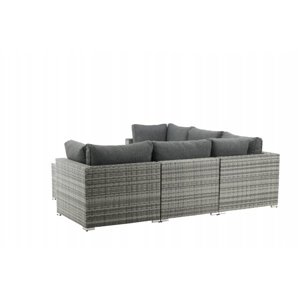 Loungegruppe gr� hj�rnesofa i kunstig rattan - Amazon