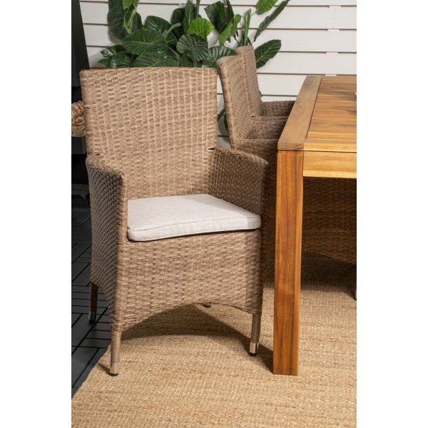 Prssebo Spisegruppe (200x90) - Natur - 6 Stole