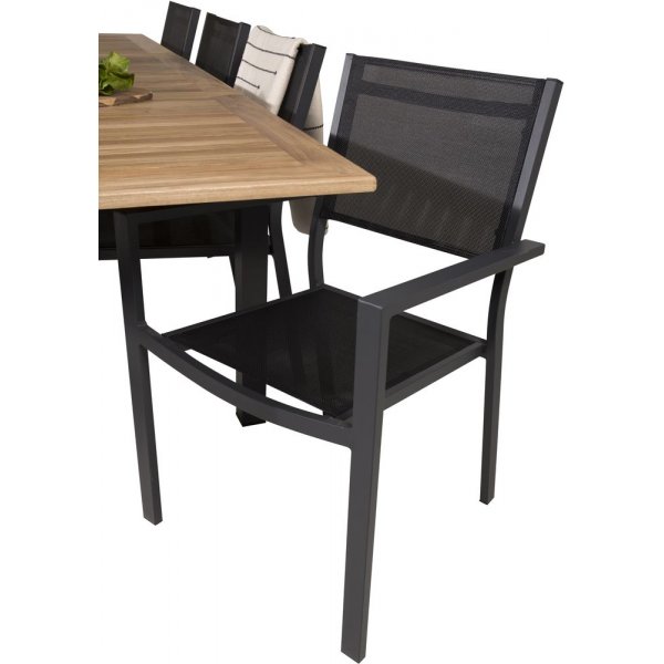 Dotorp Spisegruppe (160x90) - Sort/Natur - 8 Stole Dotorp Spisegruppe (160x90) - Sort/Natur - 8 Stole