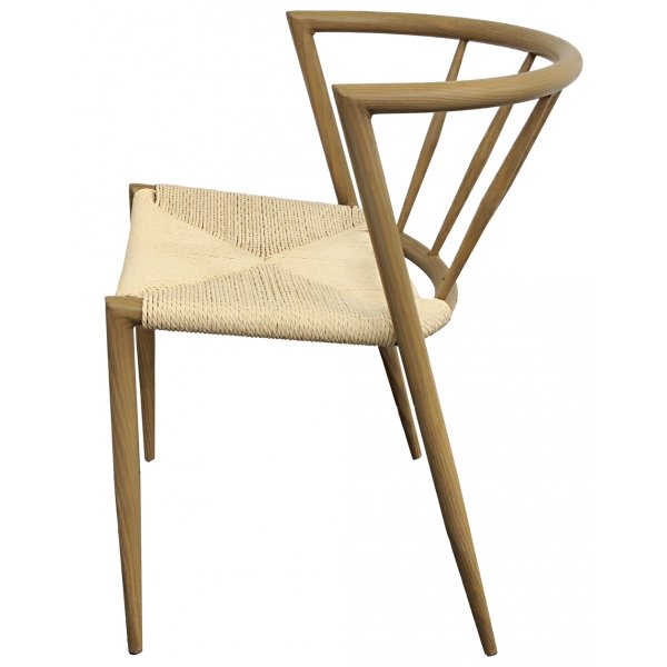 Stilren utestol i ekfinish med rep – Bella Stilren utestol i ekfinish med rep – Bella