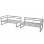 Modulsoffa Mediolan med bord - Silver/taupe