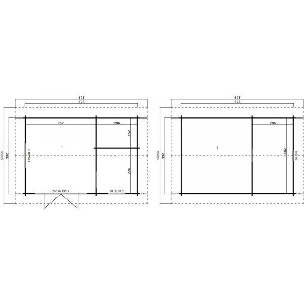 Attefallshus Lina B .V1 - 22,4 m² Attefallshus Lina B .V1 - 22,4 m²