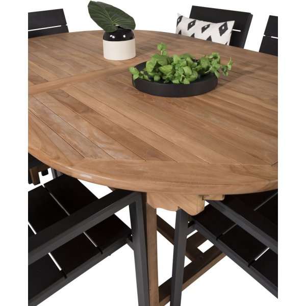 Bjuråker Matgrupp (180x120) - Svart/Natur - 6 Stolar Bjuråker Matgrupp (180x120) - Svart/Natur - 6 Stolar