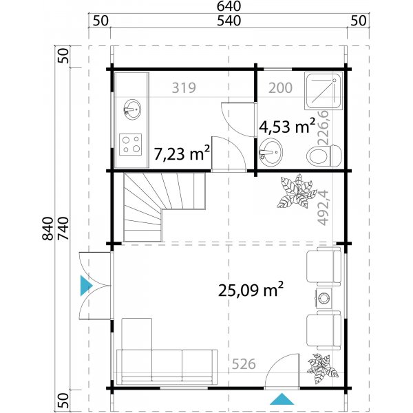 Fritidshus Mattis A - 42,5 m�
