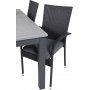 Ekens Matgrupp (152x90) - Svart/Gr - 4 Stolar