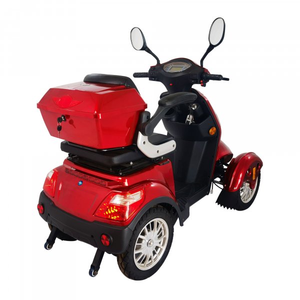 Promenadskoter med 4 hjul - Svart & röd 1000W Promenadskoter med 4 hjul - Svart & röd 1000W