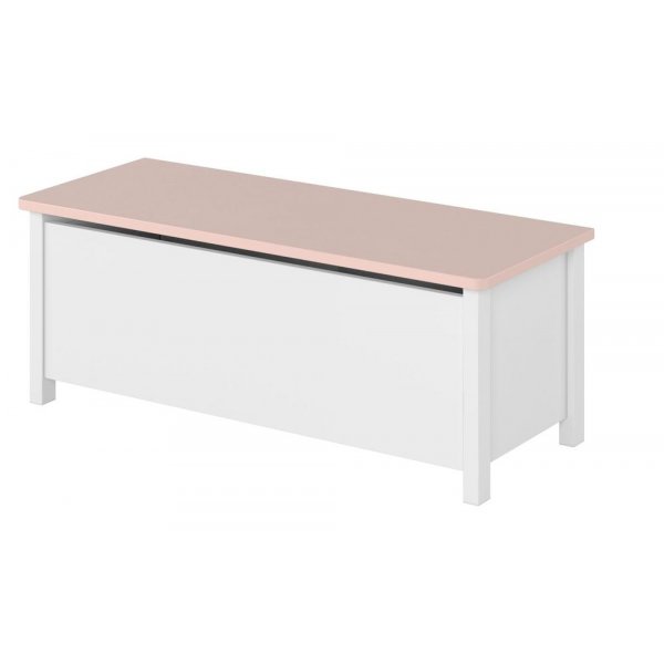 Stephany f�rvaringskista - Vit/rosa