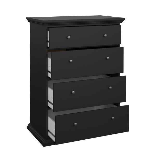 North byr� med 4 l�dor - Matt svart