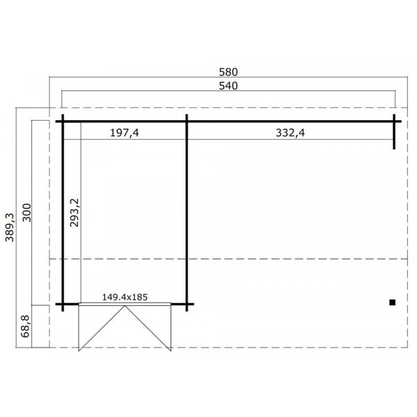 Attefallshus Magnus - 16,2 m² Attefallshus Magnus - 16,2 m²