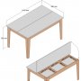 Milan matbord 145 x 88 cm - Vit marmor/valn�t