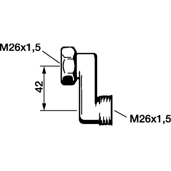 FM Mattsson Excenterkoppling (c/c 42) Krom - 2826-4000