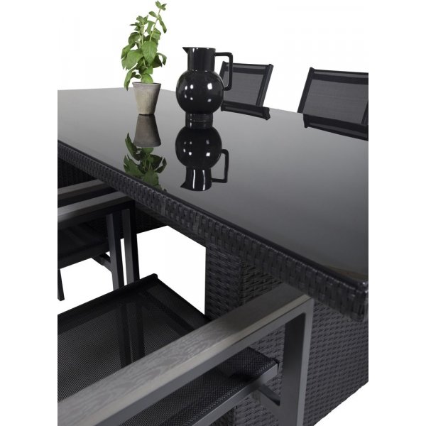 Järnsta Matgrupp (200x100) - Svart - 6 Stolar Järnsta Matgrupp (200x100) - Svart - 6 Stolar