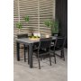 Ekens Spisegruppe (152x90) - Sort/Gr - 4 Stole