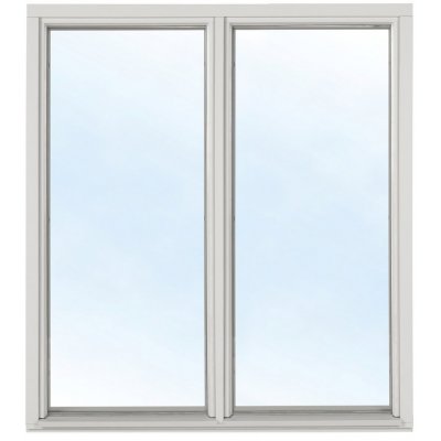 Aluminiumfönster - Karmfast - 3-glas - Med bågpost - U-värde 1.1