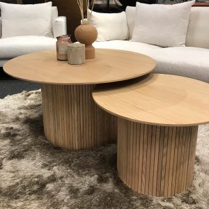 Scarlett soffbord �60 cm - Vitpigmenterad ek