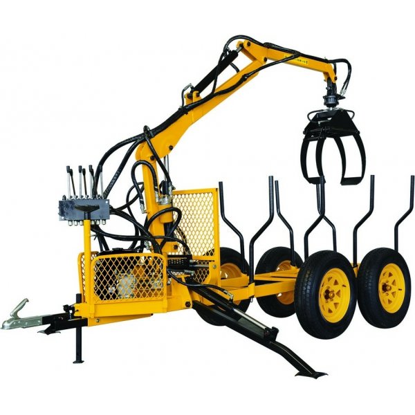 Holzanh�nger mit Hubkran - max. Tragf�higkeit 300 kg