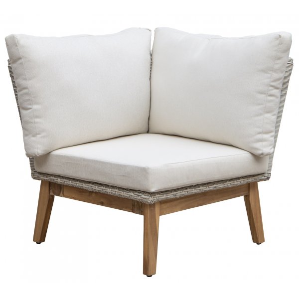 Inez utegrupp - Grå konstrotting & Akacia | Hörnsoffa Inez utegrupp - Grå konstrotting & Akacia | Hörnsoffa