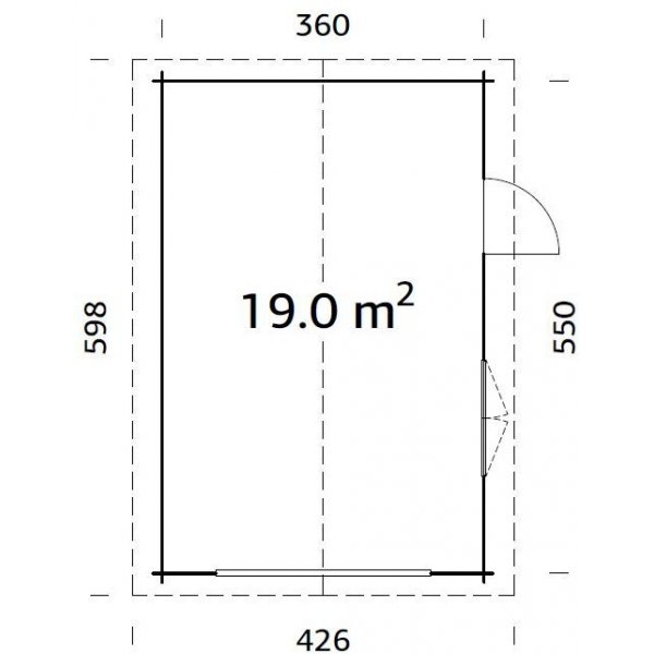Garage Roger - 19,0 m² Garage Roger - 19,0 m²