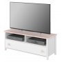 Stephany TV-b�nk - Vit/rosa