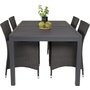 Holma Spisegruppe (160x100) - Svart - 4 Stole