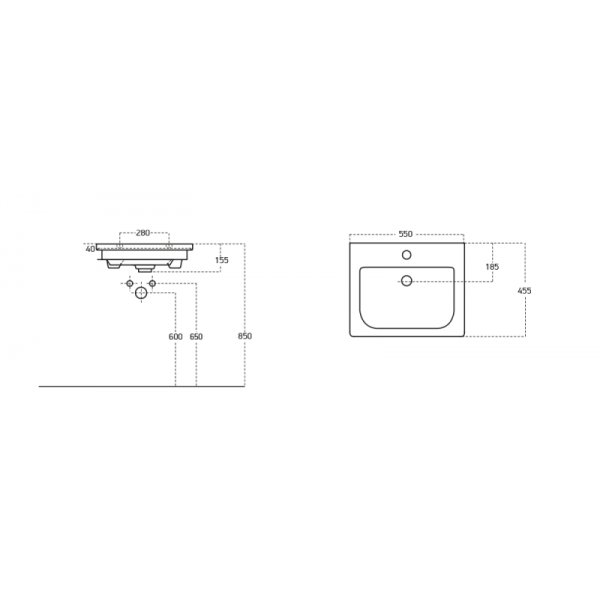 Møbelpakke Instinct 65 - Smoked Oak med spejlskab Møbelpakke Instinct 65 - Smoked Oak med spejlskab