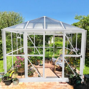 Gewächshaus 8,7 m² | 5 Jahre Sturmgarantie | Hohe Firsthöhe | Pavillon Gewächshaus 8,7 m² | 5 Jahre Sturmgarantie | Hohe Firsthöhe | Pavillon