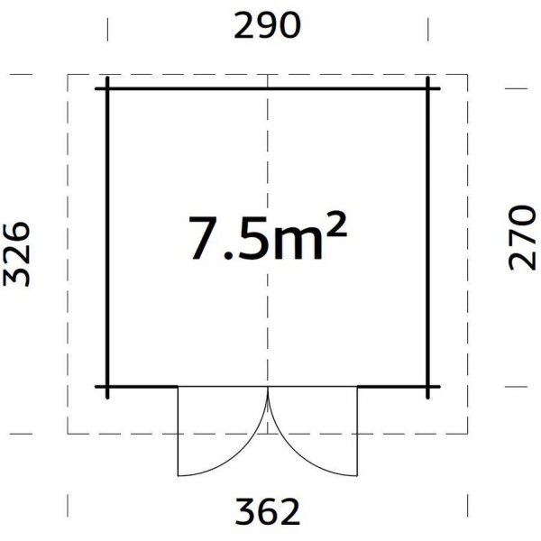 Friggebod Tina - 7,5 m² Friggebod Tina - 7,5 m²
