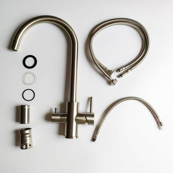 Köksblandare Zinnia - Borstat stål Köksblandare Zinnia - Borstat stål