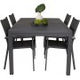 Holma Matgrupp (160x100) - Svart - 4 Stolar