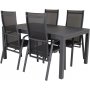 Holma Matgrupp (160x100) - Svart - 4 Stolar