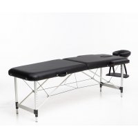 Massagebänk med metallben - 2 zoner - Svart Massagebänk med metallben - 2 zoner - Svart