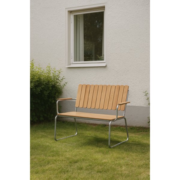 Mllan havesofa - Teak/galvaniseret stl