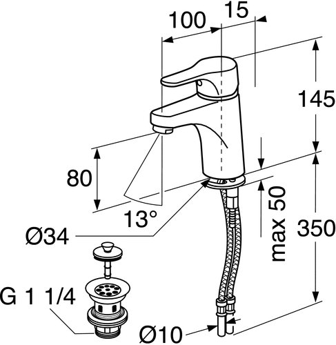 Gustavsberg Nautic tv�ttst�llsblandare med silpluggventil