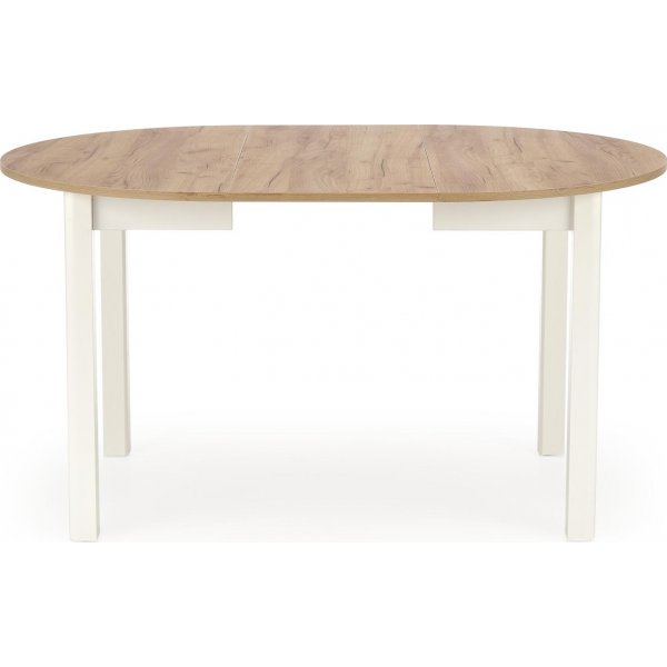 Matbord runt f�rl�ngningsbart ek/vit 102-142 cm - Berivan