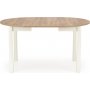 Matbord runt f�rl�ngningsbart ek/vit 102-142 cm - Berivan
